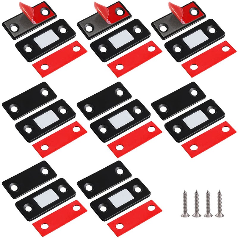 Jiayi Cabinet Magnetic Catch Jiayi 8 Pack Ultra Thin Cabinet Door Magnets Stick on Drawer Magnets Cabinet Latch Magnetic Closures for Cabinets Kitchen Closet Door Closing Magnetic Door Catch Closer - Image 1